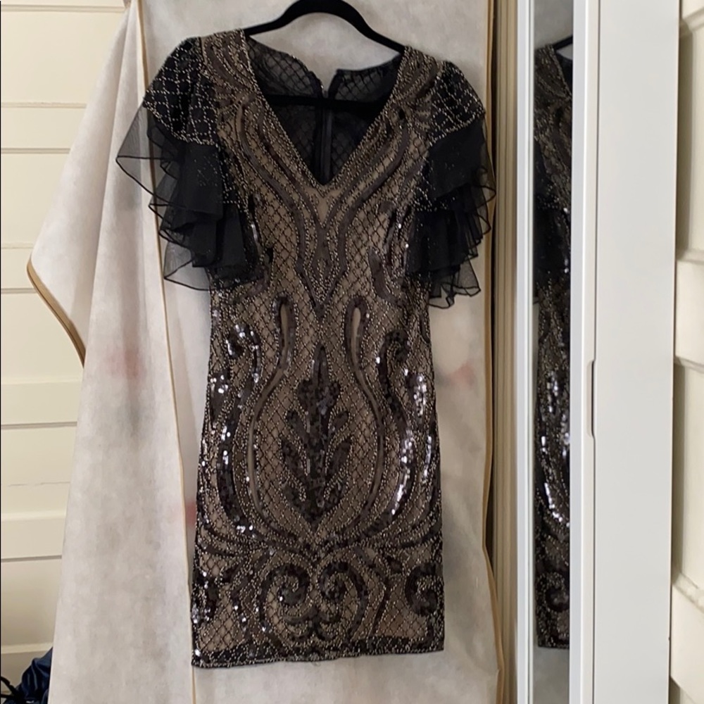 Beaded cocktail gown